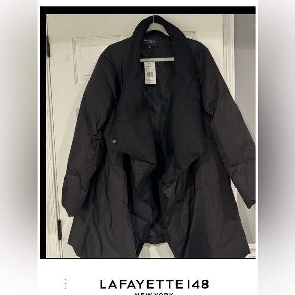 Lafayette 148 New York Black Puffer Coat - Picture 1 of 6